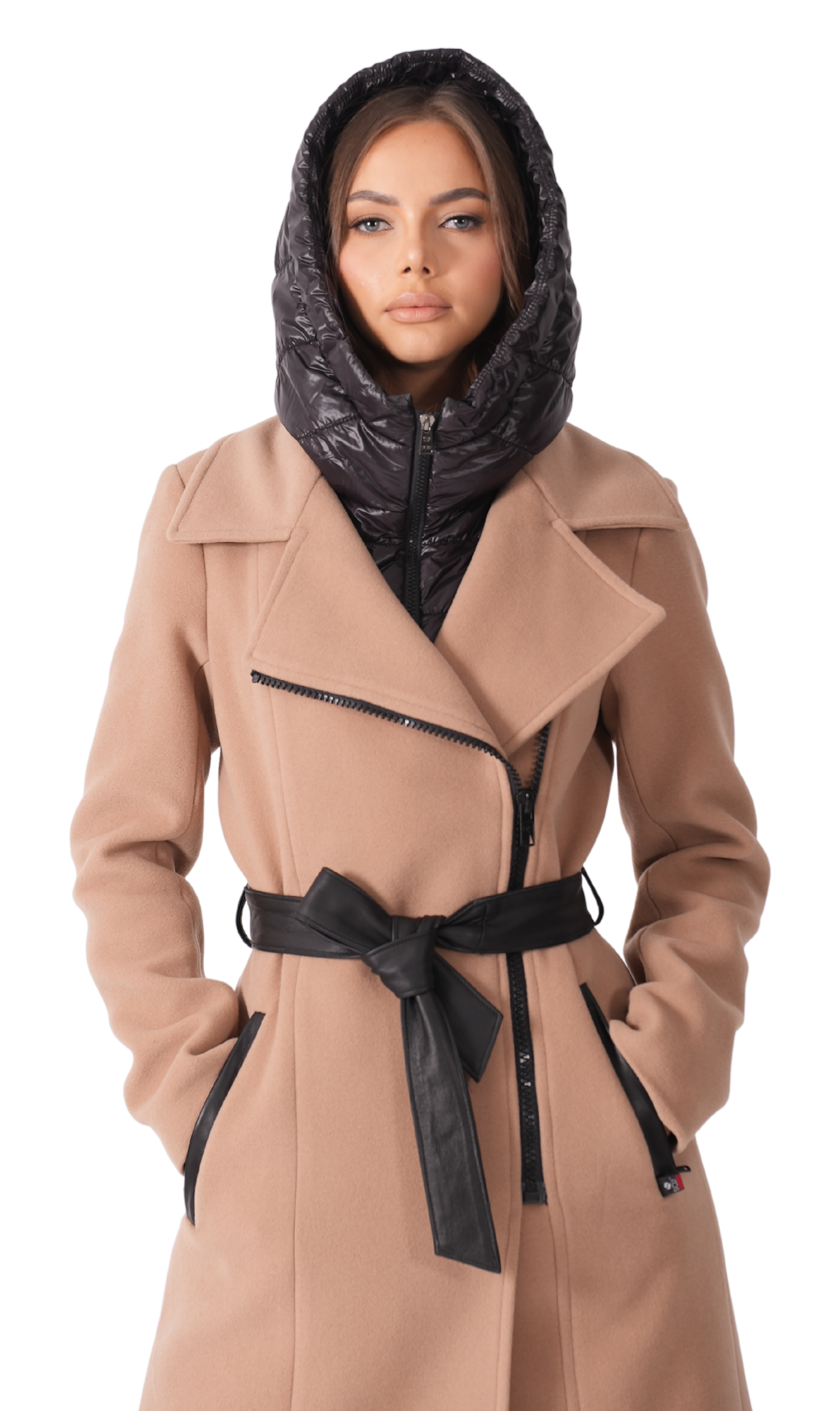 MAYA Tan Veste en laine fabriquée au Canada – Sicily Clothing