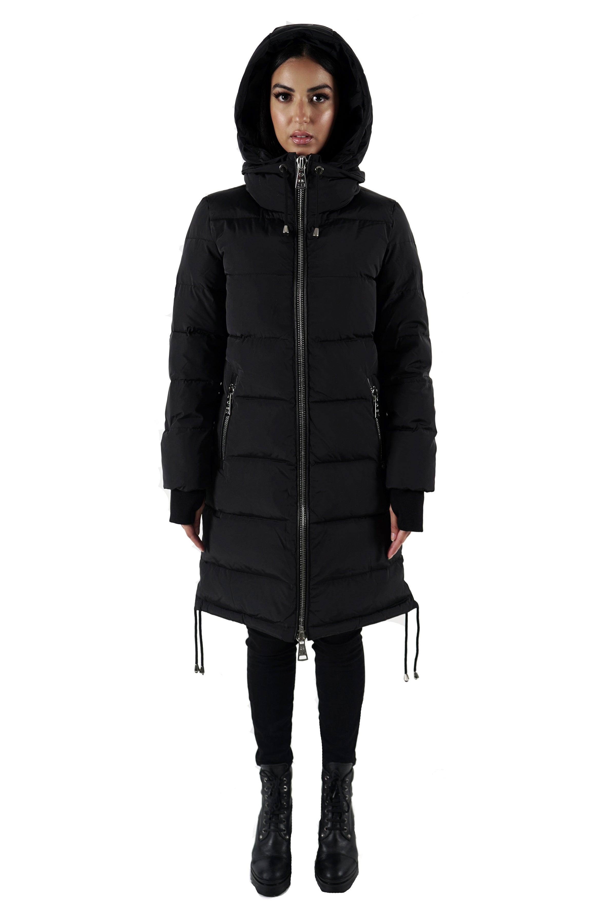 JACKIE-O | Mat Black Women's Puffer Jacket – Sicily Clothing