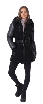 VICTORIA | Soft Touch Black Women's Vegan Faux Fur Puffer – Sicily